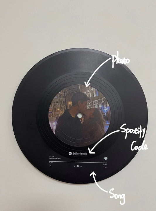 Custom Song Plaque with Photo and Spotify Code, Wall Decoration, Desktop Decoration