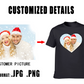 Custom Heart Flip Sequin Shirt